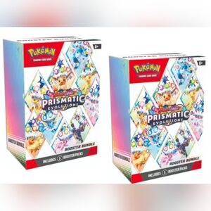 Pokemon TCG: 2X SEALED NEW Scarlet & Violet Prismatic Evolutions Booster Bundles